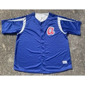 Genuine Merchandise Dynasty Atlanta Braves Mens 2XL Logo Blue White Jersey